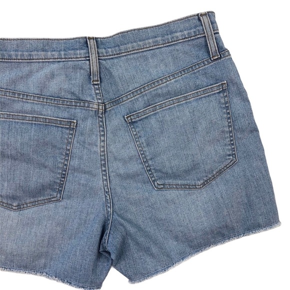 J. Crew high-waist button-fly frayed 3.5" jeans shorts stretch denim sz 31 - Picture 8 of 10